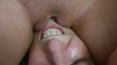 Simone Guedes Sits Hard: Blonde Facesitting on Her Lover