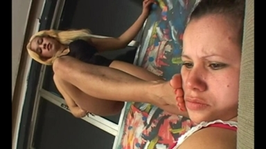 Karateka Anita Blonde: Face Trampling From Head to Toe