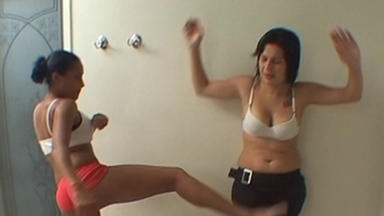 Viviane vs Gaby: Interracial Belly Boxing Dispute