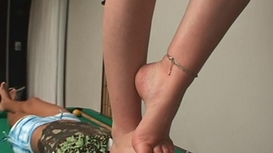 Billiard Trampling: Andressa Walks All Over Luciana