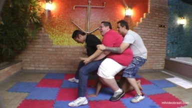 The Pony Pyramid: Group Pony Play with Mel Costa and Renato Colossos