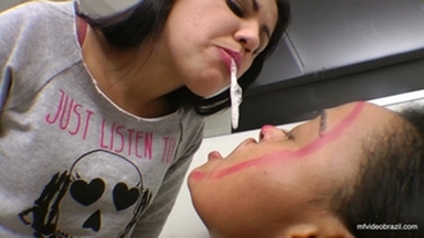 Swallow All My Spit: Aline Cruel's Spit Domination on Vaninha
