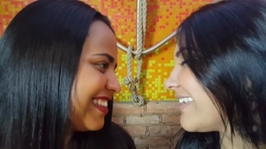 Gabriele and Brunette: Their Very First Lesbian Kiss