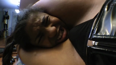 Locked in Karen Havary's Thighs: Giantess Scissor Hold on Priscilinha
