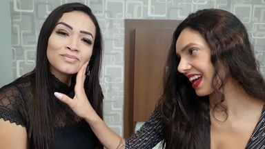 The Powerful Face Massage: Sexy Latina Hands Squeezing Her Friend