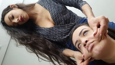 The Powerful Face Massage: Sexy Latina Hands Squeezing Her Friend
