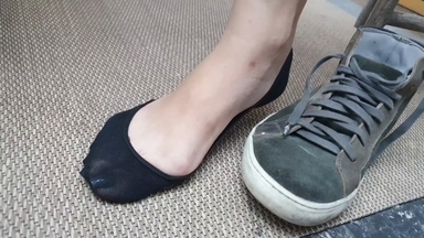 Eat My Shoes: Worn Shoes and Spit in This Mixed Foot Domination