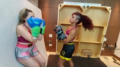 Muay Thai Humiliation: The Redhead Takes the Sweet Blonde Down