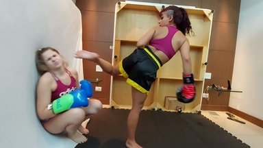 Muay Thai Humiliation: The Redhead Takes the Sweet Blonde Down