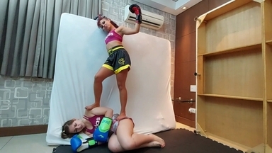Muay Thai Humiliation: The Redhead Takes the Sweet Blonde Down