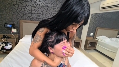 Daring Hands: Inked Latina's Spit, Slaps and Hand Domination