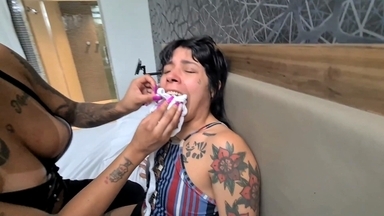 Daring Hands: Inked Latina's Spit, Slaps and Hand Domination