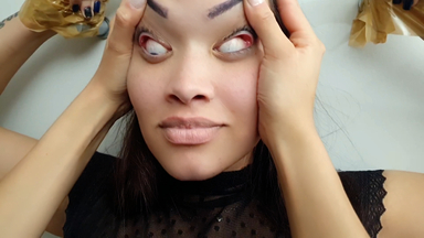 Powerful Hands: A Facial Massage With Polished Nails