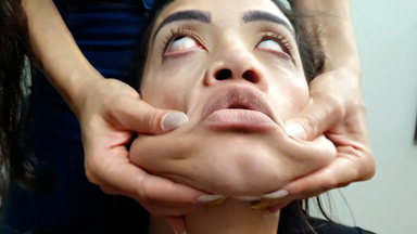 Powerful Hands: A Facial Massage With Polished Nails